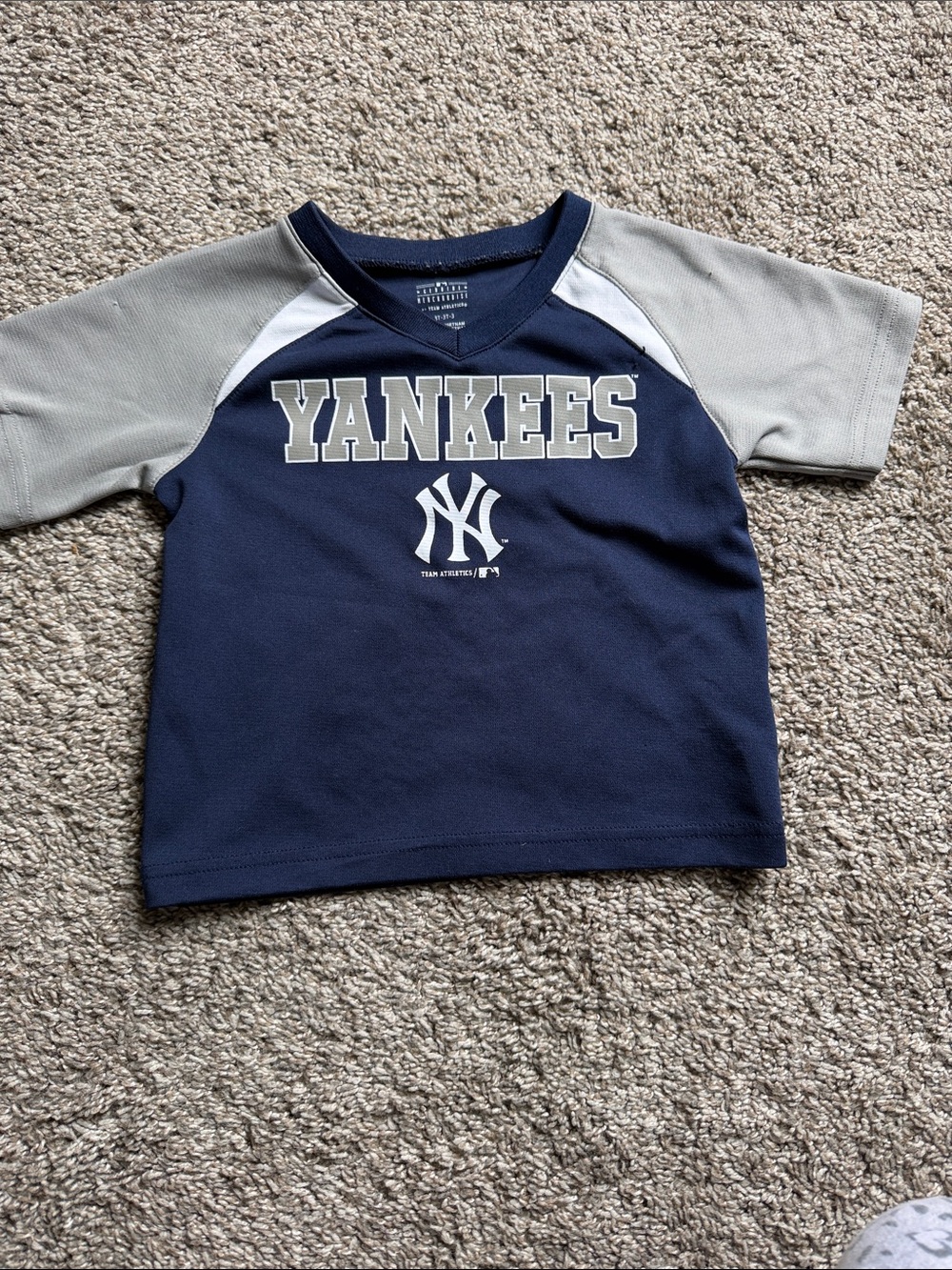 Navy & Gray Kids Short Sleeve Tee